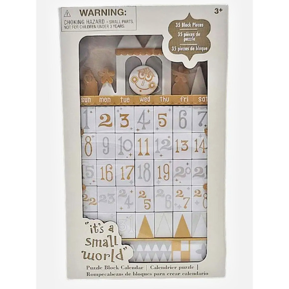 2023 Disney Parks It’s A Small World Clock Puzzle Block Calendar New - Picture 4 of 6